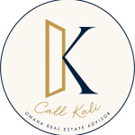 Call Kali gold monogram seal with signature and Omaha Real Estate Advisor tagline